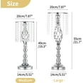 thumbnail image 6 of Nuptio 19.3in/49cm Tall Crystal Silver Wedding Centerpiece Table Vase Decor， Elegant Flower Stand Table Floor Decoration for Birthday Party Event Wedding Reception 2pcs, 6 of 10