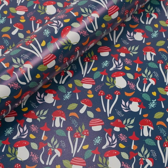 Mushroom Pattern Permanent Vinyl Rolls by Make Market – 12" x 48" - Water-Resistant Adhesive Craft Vinyl for Smooth Surfaces & DIY Projects - 12 Pack