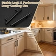 thumbnail image 6 of 12 Pack Black Cabinet Handles, 8" Length, 5" Hole Center, Stainless Steel Feel T-Bar Kitchen Drawer Pulls, Cabinet Handles for Cupboards, Drawers, Dressers, Cabinets, 6 of 8