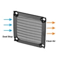 thumbnail image 5 of Uxcell 60mm Fan Filter Grills with Screws Aluminum Frame Stainless Steel Mesh Black 2 Pack, 5 of 6