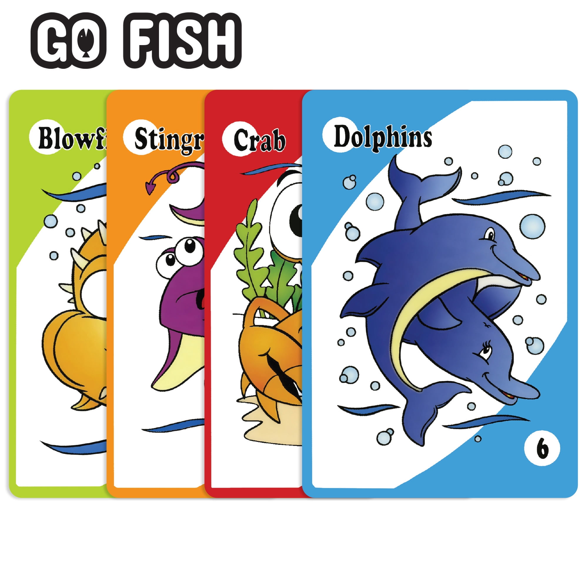 BAZIC Cards Game Go Fish, Monster Match, Old Maid, Crazy 8's (36/Pack), 24-Packs