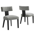 thumbnail image 2 of Nalani Dining Chairs - Set of 2 in Heathered Weave Gray Black, 2 of 10
