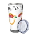 thumbnail image 2 of Fotbe 2025 New Year'S Pattern 20 oz Tumbler Stainless Steel Vacuum Insulated Coffee Ice Cup Double Wall Travel Flask Leak-proof Coffee Cup-Straw Three-piece Set, 2 of 8