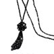 thumbnail image 1 of Faux Crystal Necklace Knotted Beaded Long Tassel Shiny All Match Good Gloss Women Long Pendant Sweat--Black-Product code 60765 Blue, 1 of 5