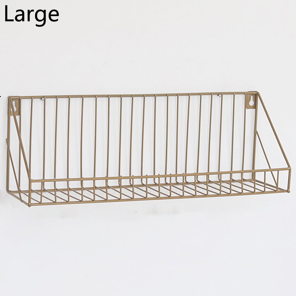 Wall Mounted Metal Wire Shelf Unit Floating Shelf Bathroom Kitchen