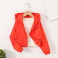 thumbnail image 5 of Tiijoy Girls Summer Lightweight Hooded Jacket Sun Protection Zip Up Outerwear, Red, Sizes 4-13, 5 of 6