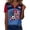 Blue, variant on 2026 Soccer Shirt for Women Usa Soccer Jersey Color Block Henley V Neck Short Sleeve Raglan Shirts Loose Summer Tops Army Green XL