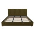 thumbnail image 5 of Novogratz Brittany Tufted Upholstered Bed Frame, King, Green Linen, 5 of 18