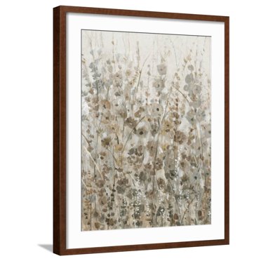 Art.com Early Fall Flowers I Art Print by Tim O'toole, Brown Frame Wall Art, 23" x 29"
