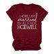 thumbnail image 1 of Camiseta de cuello redondo de moda para mujer, camiseta de manga corta, camiseta con estampado de letras, blusa Pompotops  hkajfhjk459442, 1 of 4