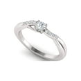 thumbnail image 2 of 1/2 Carat TW Women's Diamond Halo Engagement Rings in 10k White Gold, 2 of 5