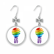 Light s Differentiate Identify Rainbow Equality Bow Earrings Drop Stud Pierced Hook