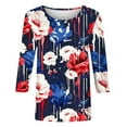 thumbnail image 4 of Aloohaidyvio 2024 USA Flag for Women Plus Size Shirts,Independence Day Tops for Women,4th of July Summer Patriotic Loose T-shirt, 4 of 5