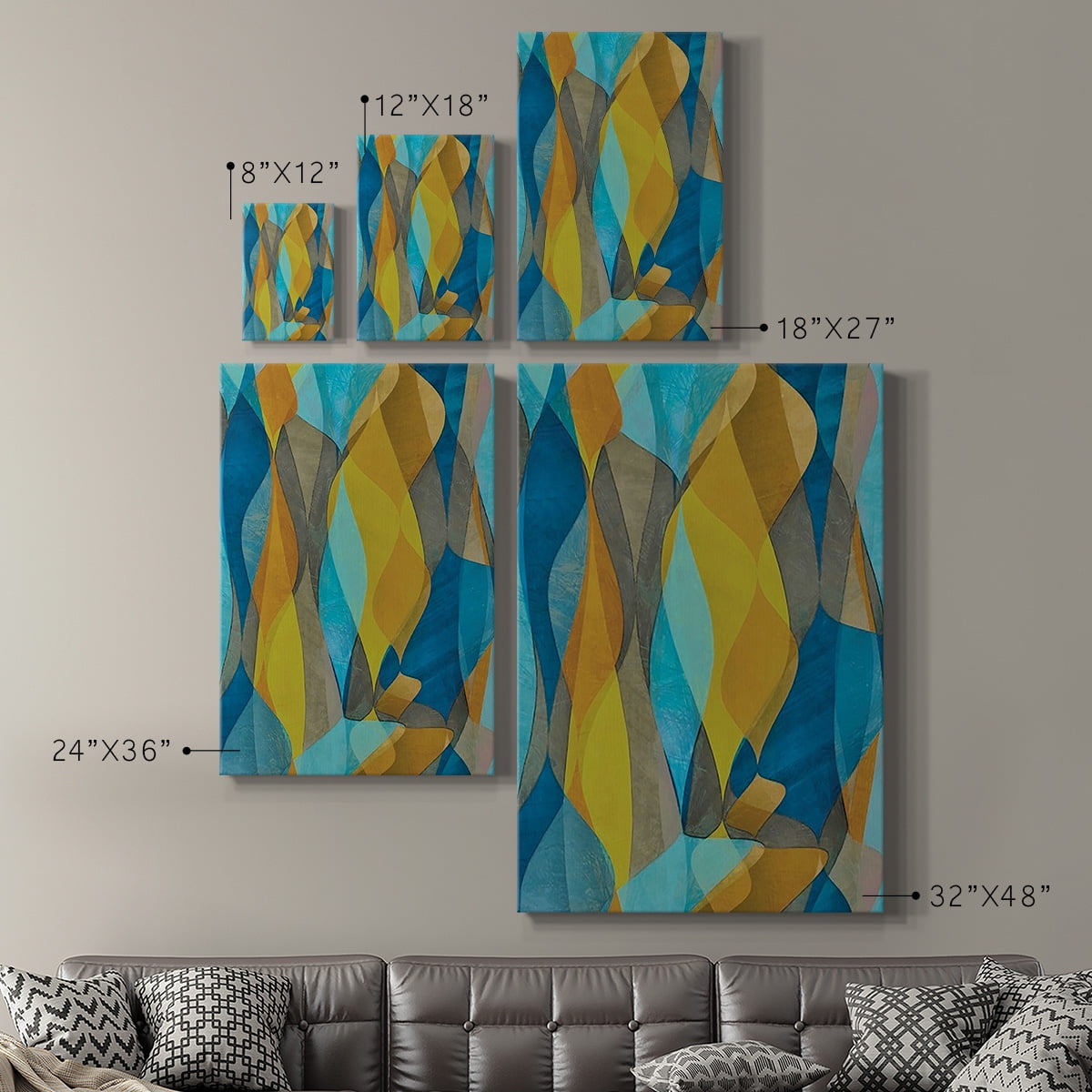 Colorful Cascade II Premium Gallery Wrapped Canvas - Ready to Hang