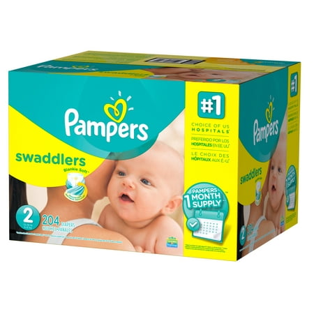 Pampers Swaddlers Diapers Size 2 204 count (Best Deal On Pampers Swaddlers)
