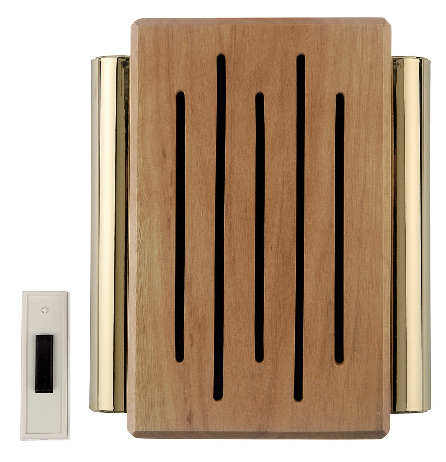 Carlon Lamson & Sessons RC3306F Wood And Brass Wireless Door Chime