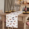 thumbnail image 2 of Table Runners 72 Inches Long Dress Scarves, Beige Brown Horses Farmhouse Kitchen/Dining Table Runner, Coffee Tablerunners, Horseshoes Farmhouse Abstract Art 16x72 Inch, 2 of 9