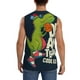 thumbnail image 4 of Fotbe Dinosaur Basketball Player Men's Camiseta sin Mangas Estampada para Hombres, Playera Casual para Gimnasio, Entrenamiento, Playa-3X-Large, 4 of 7