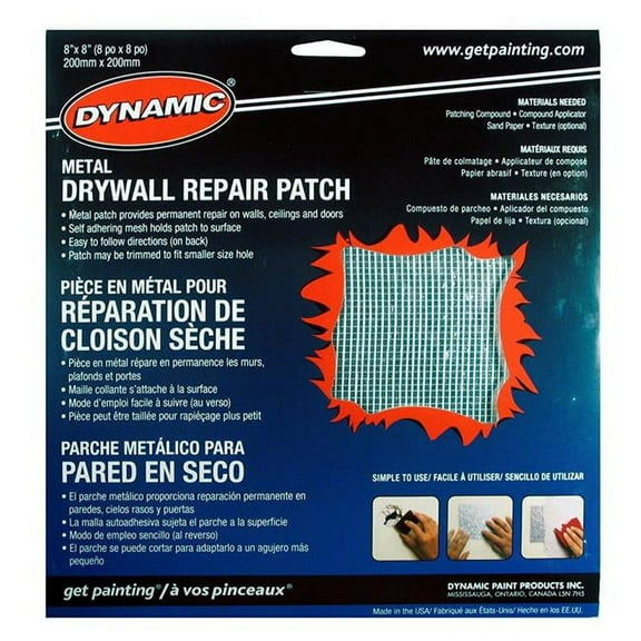 Dynamic 217839 200 x 200 mm Drywall Strong Repair Patch - Pack of 10
