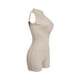 thumbnail image 4 of VISgogo Body corto sin mangas para mujer, color sólido acanalado en la parte delantera con media cremallera Slim Fit Jumpsuit Clubwear VISgogo  moda, 4 of 6