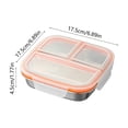 thumbnail image 3 of Stainless Steel Lunch Box with Leakproof Lid, 3 or 4 Compartments, Proof Food Storage Container for School, Work, Meal Prep, Snacks, 3 of 6