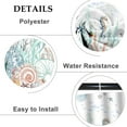 thumbnail image 5 of Nautical Coastal Shower Curtain Teal Ocean Coral Starfish Seashell Decorative Bathroom Curtain 72x72Inch Washable Polyester Fabric Underwater Marine Life Beach Shower Curtains Set with 12 Hooks, 5 of 6