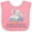Pink and White, variant on Inktastic My Oma and Opa Love Me to the Moon and Back Elephants Boys or Girls Baby Bib