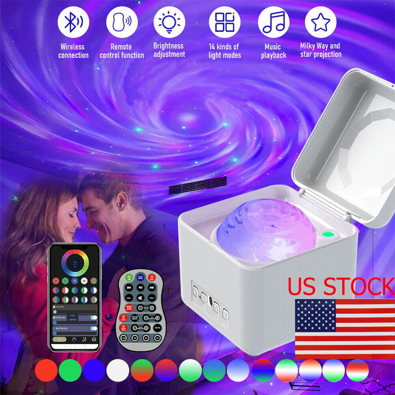1pc Northern Lights Led Projector Light, Water Ripple Projector,  Multi-color Pattern And Smart Remote Control