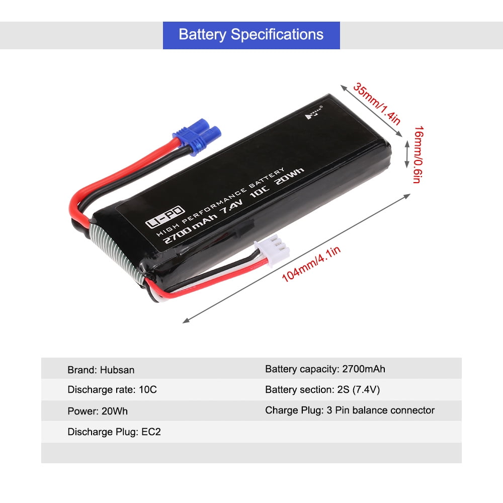 2700mah 7.4 2024 v 10c 20wh
