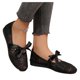 thumbnail image 5 of Zapatos Redondos Encajes de Moda Casual de las Mujeres con Encaje Bowknot Versátil Dulce Suave Suelado Zapatos Planos Transpirables, 5 of 7