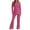 Hot Pink, variant on ibuvkizy Two Piece Sets for Women Solid Color Round Neck Top+Shorts Set with Pockets Tight Fitting Casual Home Two-piece Set Long Sleeved Round Neck Top/Shirt Set Green,S
