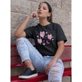 thumbnail image 2 of Kawaii Spirit Cat Graphic Women Black T-Shirt, Female Small, 2 of 4