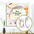thumbnail image 3 of Designart "Ethereal Reflections Gold Purple Composition" Abstract Shapes Square Mirror Wall Decor Transitional - Large Gold Square Bathroom Mirror - Square Printed Wall Mirror Art, 3 of 5