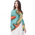 thumbnail image 5 of Starfish Breathable Chiffon Yarn Silk Scarf 180*73 - Light Translucent Shawl Wrap 28.7x70.86in, 5 of 6