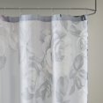 thumbnail image 1 of Madison Park Charisma Rideau de Douche en Coton Imprimé Floral Gris, 1 of 6