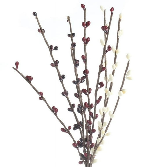 Factory Direct Craft Red Pip Berry Hand Wrapped Petite 12" Floral Picks 12 Count