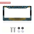 thumbnail image 2 of 1Pack License Plate Frames with Optical Illusion Pattern Includes Screws & Caps Full Accessories Included Size 6.3x12.2inch(16x31cm), 2 of 8