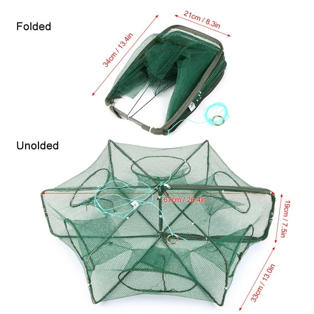 Foldable Fishing Net Hexagon 6 Hole Fishing Net Shrimp Cage Trap