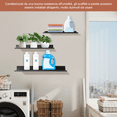 thumbnail image 5 of Uten 3-Tier U-Shaped Wall Mount Shelf, Heavy Duty Drilling Required Metal Shelves Bracket, 26lb Load Carbon Steel Shelf for Kitchen, Study Room, Black with Floral Pattern, 5 of 14