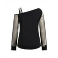 thumbnail image 5 of Gvmfive Womens V Neck Hot Drilling Top Long Sleeve Shirt Blouse, 5 of 6