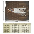 thumbnail image 3 of Wijzvio English Pointer Dog With Vintage American Flag Throw Blanket Soft Fuzzy Fleece Blanket For Couch Bed Living Room Decoration 50"X40", 3 of 9