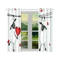 thumbnail image 2 of CADecor Valentines Love Window Kitchen Curtain, Sheep with Love Heart Window Treatment Panel Curtains,26x39 inches,Set of 2, 2 of 3