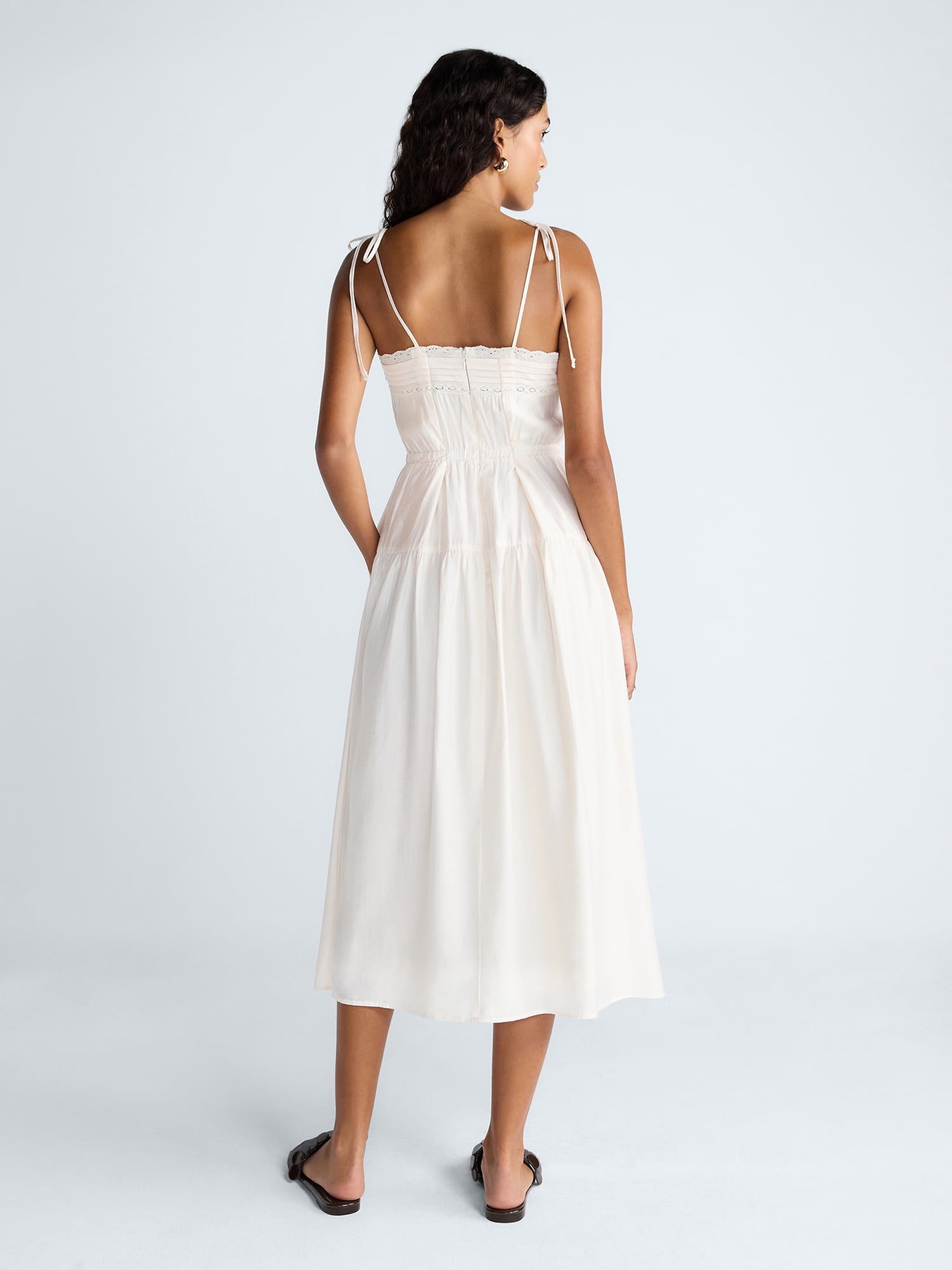 Scoop Women's Maxi Tier Tie Dress, Parsnip, Sizes XS-XXL