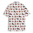 thumbnail image 3 of Retro Floral Horse Racing Hawaiian Shirts For Men Aloha Horse Mens Hawaiian Shirts Short Sleeve Button Down Shirt Men 1, 3 of 7
