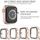 thumbnail image 3 of Estuche para Apple Watch con protector de pantalla de vidrio templado para iWatch de 38 mm Serie 3/2/1 [paquete de 2] Bling Crystal Diamond Rhinestone Bumper Protección completa, 3 of 5