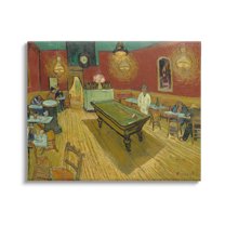 The Night Café Van Gogh Scene Painting Travel & Places Painting Gallery Wrapped Canvas Print Wall Art