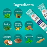 GuruNanda Coconut Oil Pulling with Essential Oils & Vitamins D, E & K2 -Travel Mouthwash for Oral Care - 28 Sachets