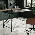 thumbnail image 6 of Martha Stewart Maddox Home Office Parsons Desk in Black Wood Grain with Oil Rubbed Bronze Metal X-Frame, 6 of 14