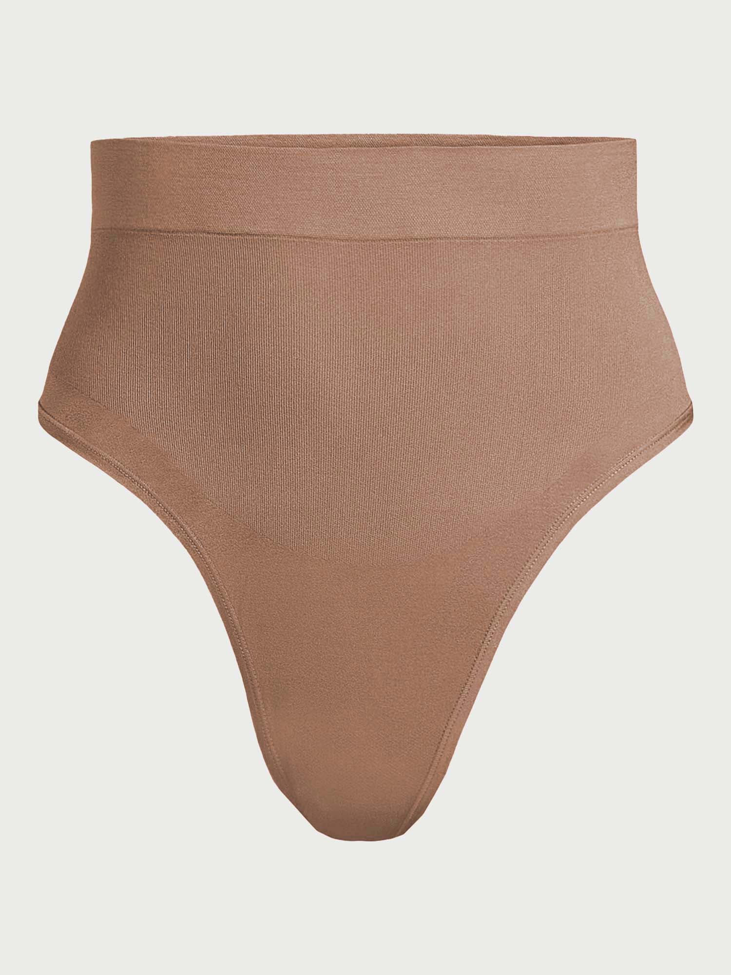 Joyspun Women's Seamless Mid-Rise Shaping Thong, Sizes S to XXXL