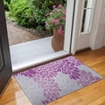 thumbnail image 2 of Purple Floral and Petal Pattern Door Rugs,Washable Non Slip Door Mats Indoor,Decorative Door Mats,Entry Mat Indoor for Entrance,Bedroom,Kitchen,Bathroom,17"x30", 2 of 6
